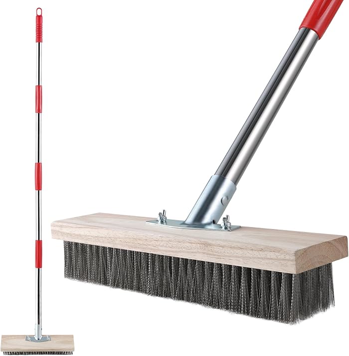 Mitclear Heavy Duty Metal Broom with Telescopic Handle (145 cm)