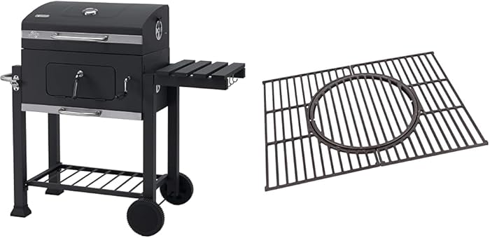 Tepro Toronto Click Charcoal Barbecue Charcoal / Stainless Steel + 8246 Grill Accessories Universal Cast Iron Grill