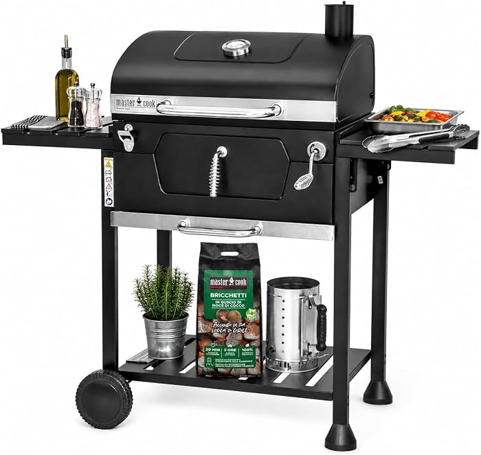 BRIGROS La voglia di fare MasterCook Steel Charcoal Barbecue