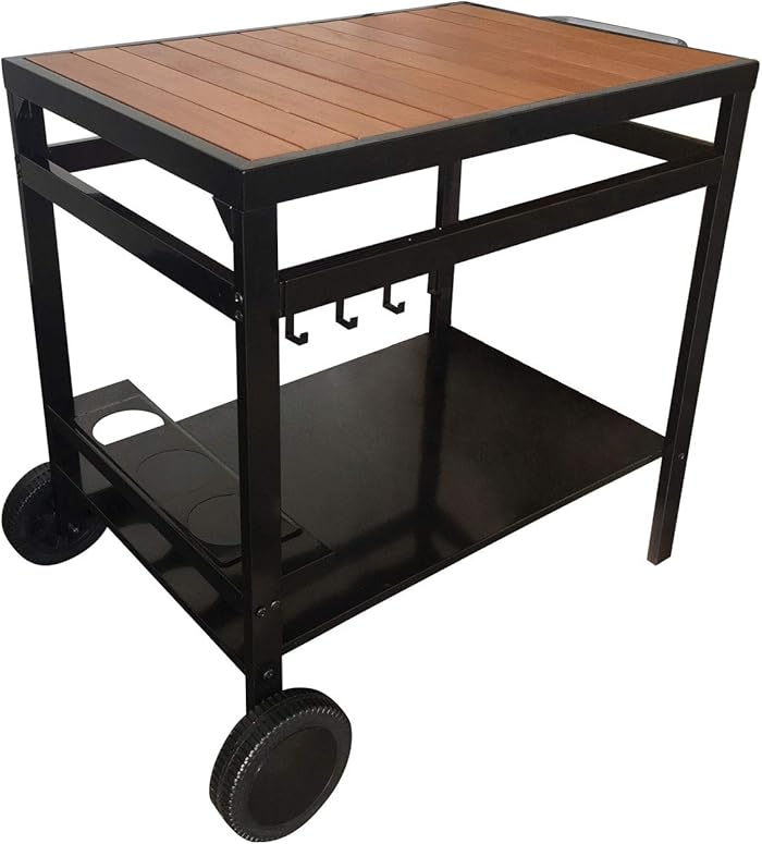 Chariot Serveur Aveiro Black : l'allié imparable pour vos planchas !