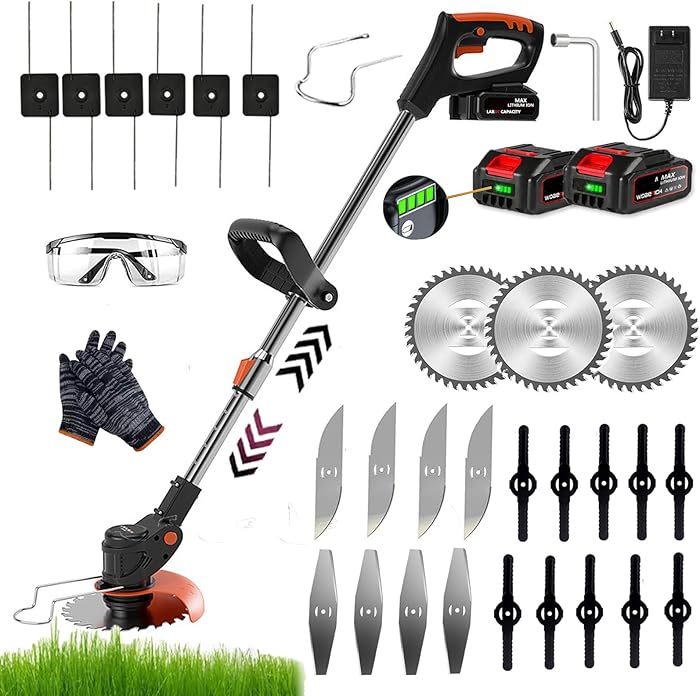 D&eacute;broussailleuse Electrique sans Fil 24V avec Batterie et 5 Lames