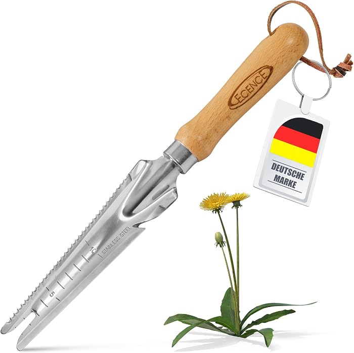ECENCE Stainless Steel Weeder Knife with Planting Function