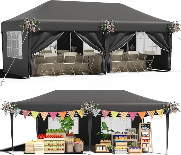 TRIUMPHKEY Folding Gazebo 3x6 Waterproof