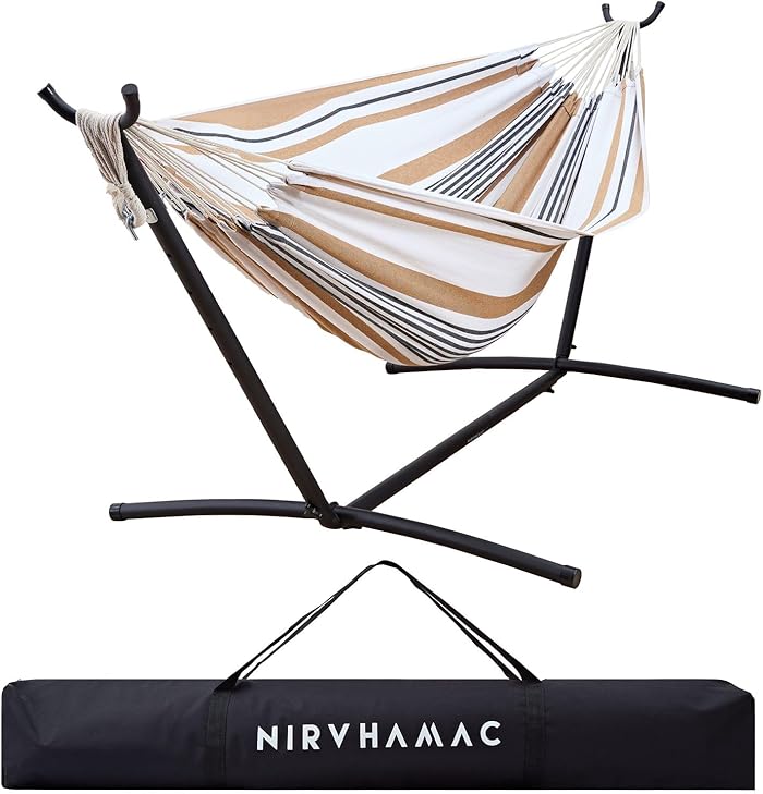 Hamac sur Pied avec Support Inclus pour 1 ou 2 Personnes - 200 kg