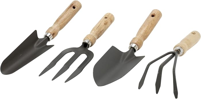 90051 Kit Outils de Jardinage 4 Pièces – Ensemble Balcon et Petites Surfaces