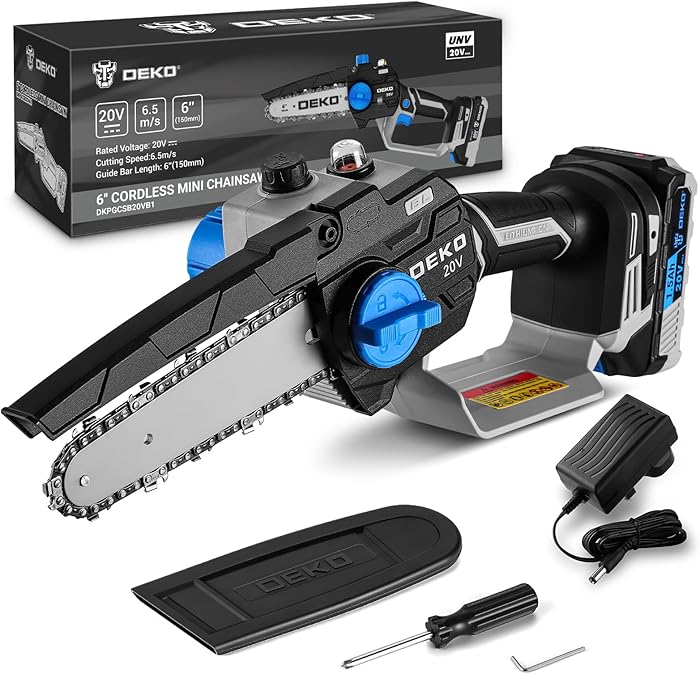 DEKOPRO 6 Inch Mini Cordless Electric Chainsaw