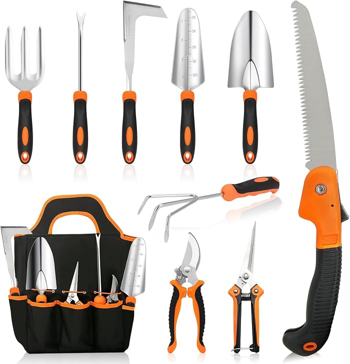 MQHUAYU Outils Jardinage, 10 Piezas Lourdeur Outillage de Jardin