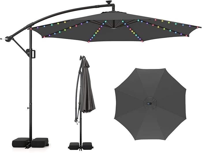 Parasol cantilever 3x3m COSTWAY : l'ombre parfaite pour votre jardin ?