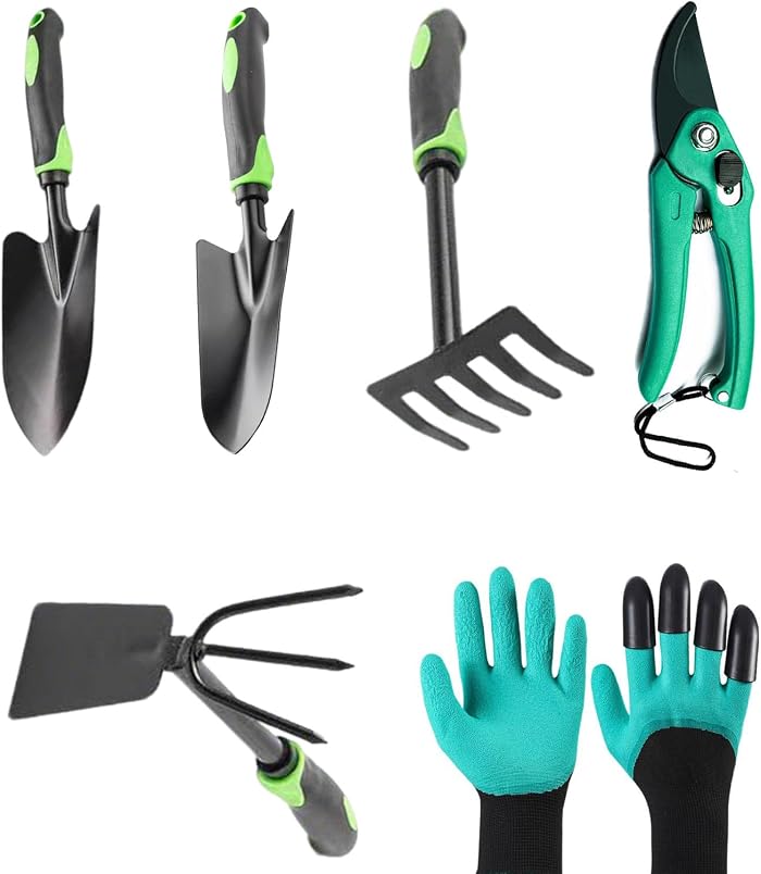 Set d'outils de jardinage KATLKIU 6 pièces