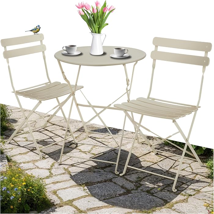Tectake®: mobilier pliant pour balcon ou terrasse