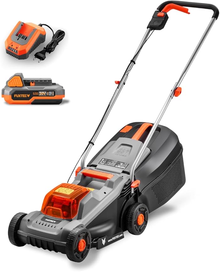 Fuxtec Tondeuse À Gazon sans Fil 20 V FX-E1RM20-ECO-SET
