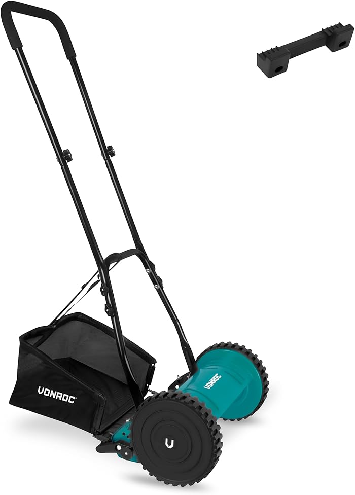 VONROC Tondeuse à Gazon Manuelle 300 mm